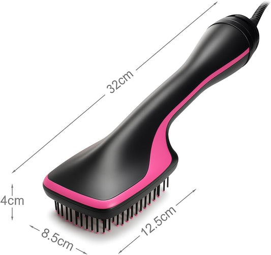 Cepillo Secador de Cabello 1000W — Alisa, Seca y da Volumen en un Solo Paso